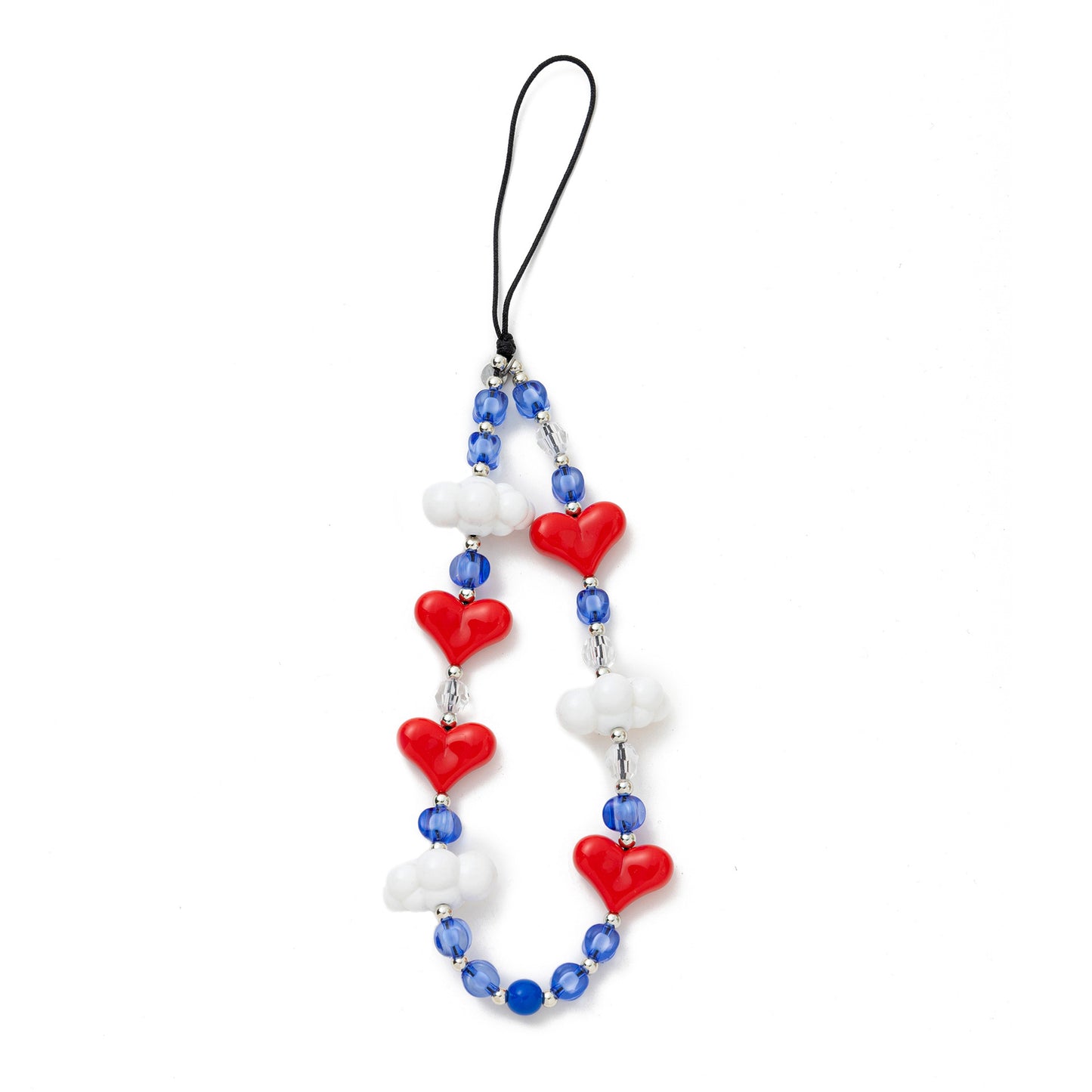 Heart Cloud Acrylic Plated Pendant Charm Chain