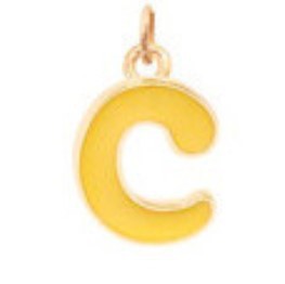 Minimalist Letter Shape Stainless Steel Necklace with Enamel Finish and 18K Gold Plating