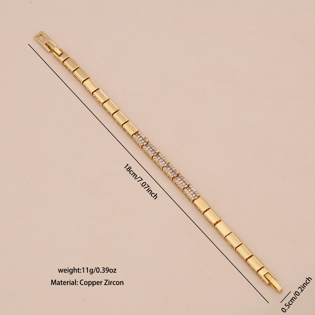 Fashionable Snake-Shaped Zirconia Micro-Paved Copper Bracelet for Women with Luxe Minimalist Appeal