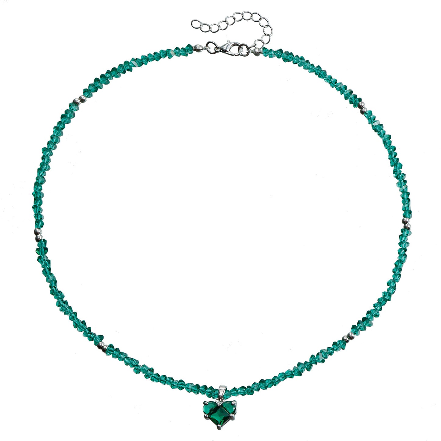 Handmade Beaded Heart Pendant Necklace with Glass Seed Beads for Women