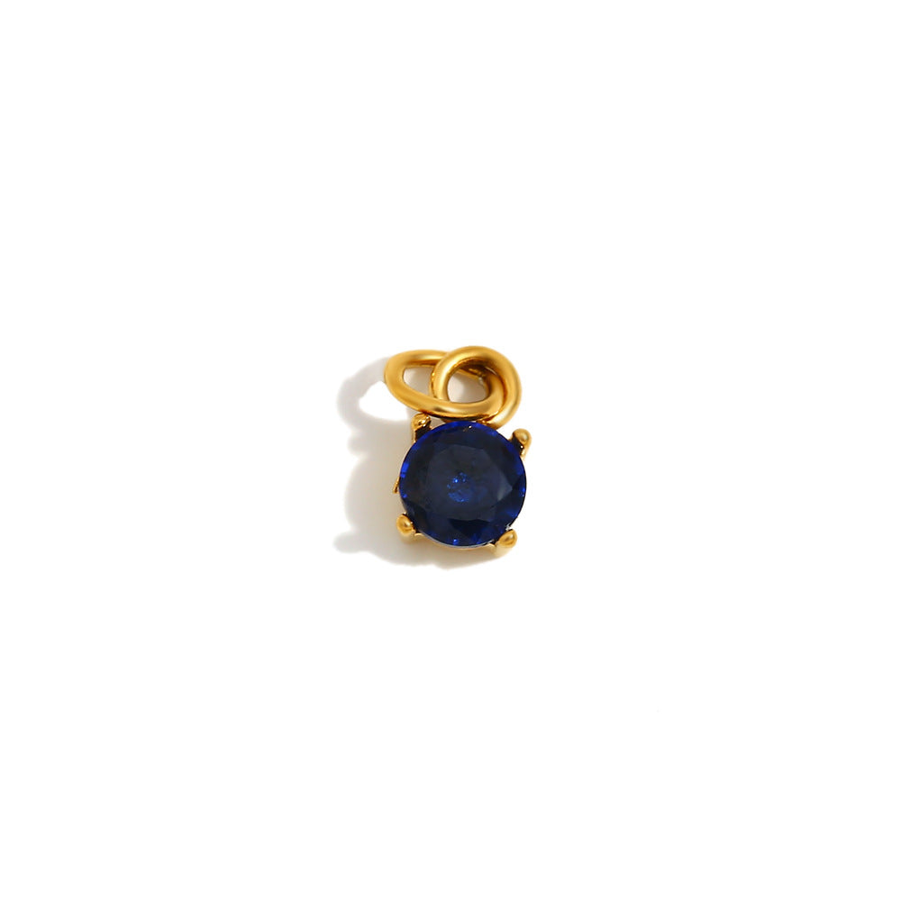 Ciondolo a Barra con Charms in Acciaio Inossidabile Geometrico Minimalista Placcato Oro 18K