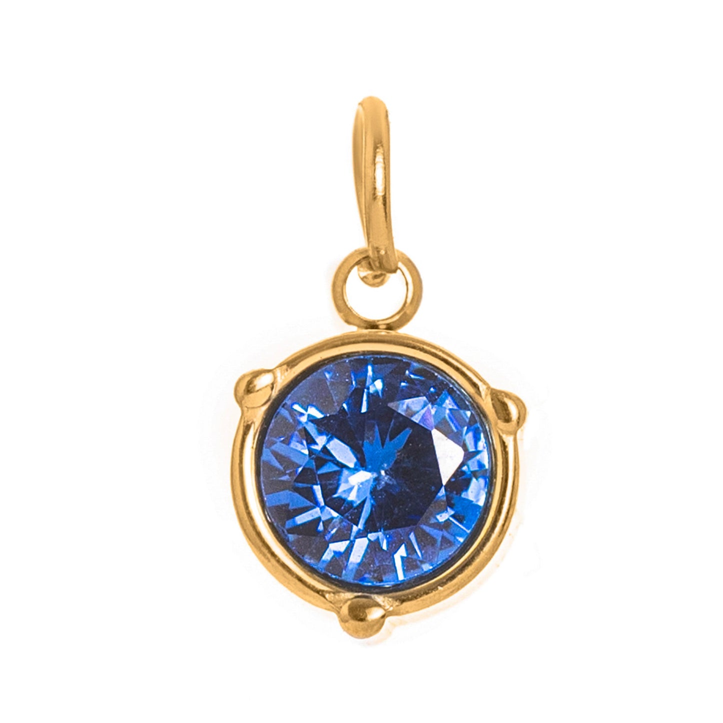 Vintage Geometric Stainless Steel 18K Gold Plated PVD DIY Charm Bar Necklace with 12 Birthstones