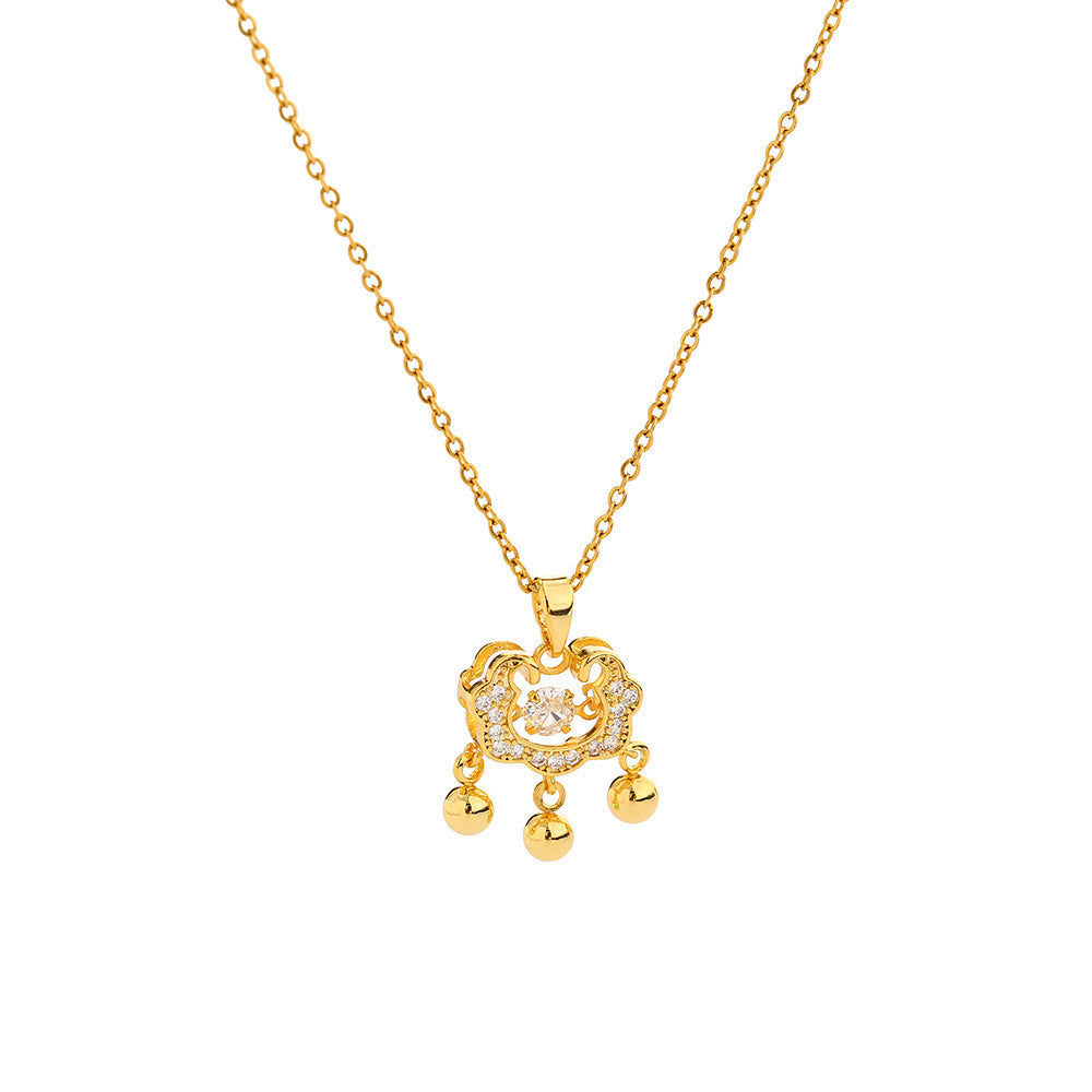 Collana con pendente floreale irregolare dal design originale in acciaio al titanio con finitura galvanica su catena a O, unisex