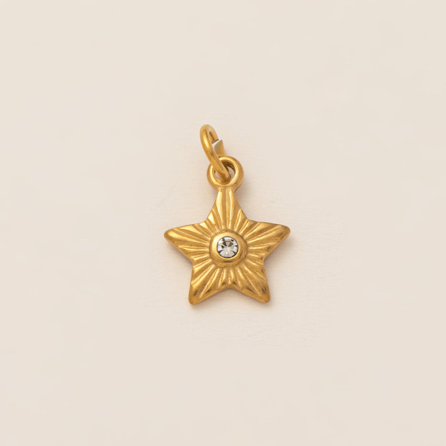 Plated Stainless Steel Heart Star Moon Gemstone Pendant Necklace for Women Charm Bar