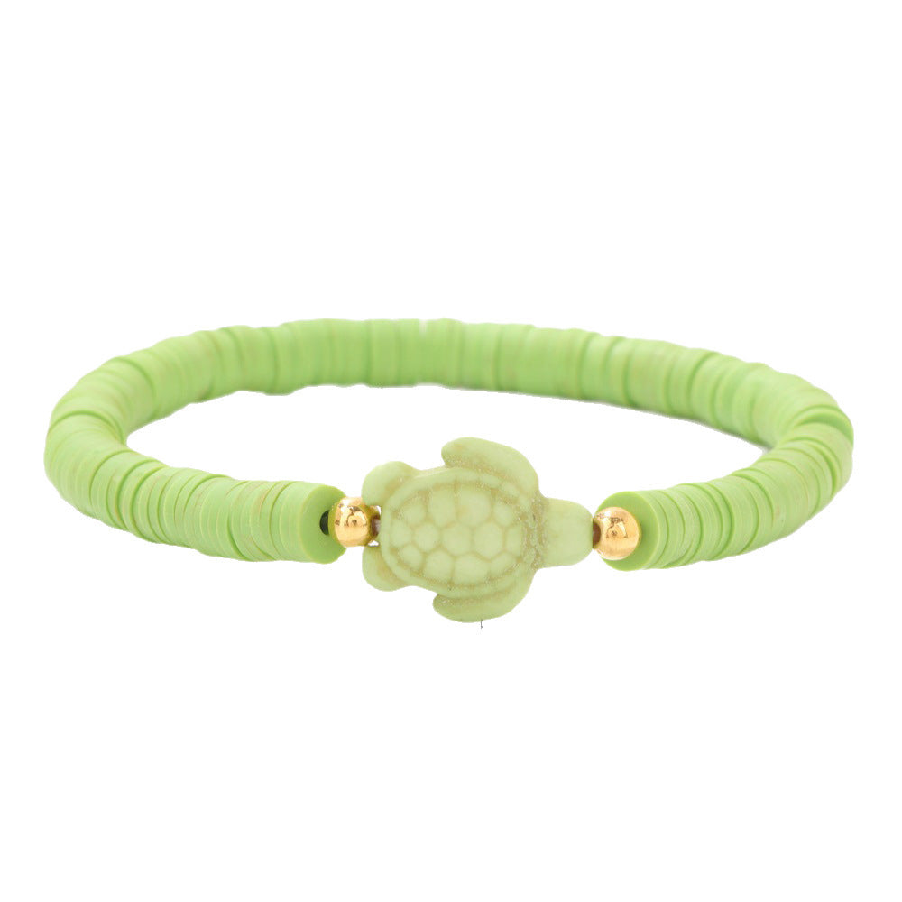 Bohemian Turtle Animal Shape Pearl Resin Bracelet Unisex Summer Beach Jewelry