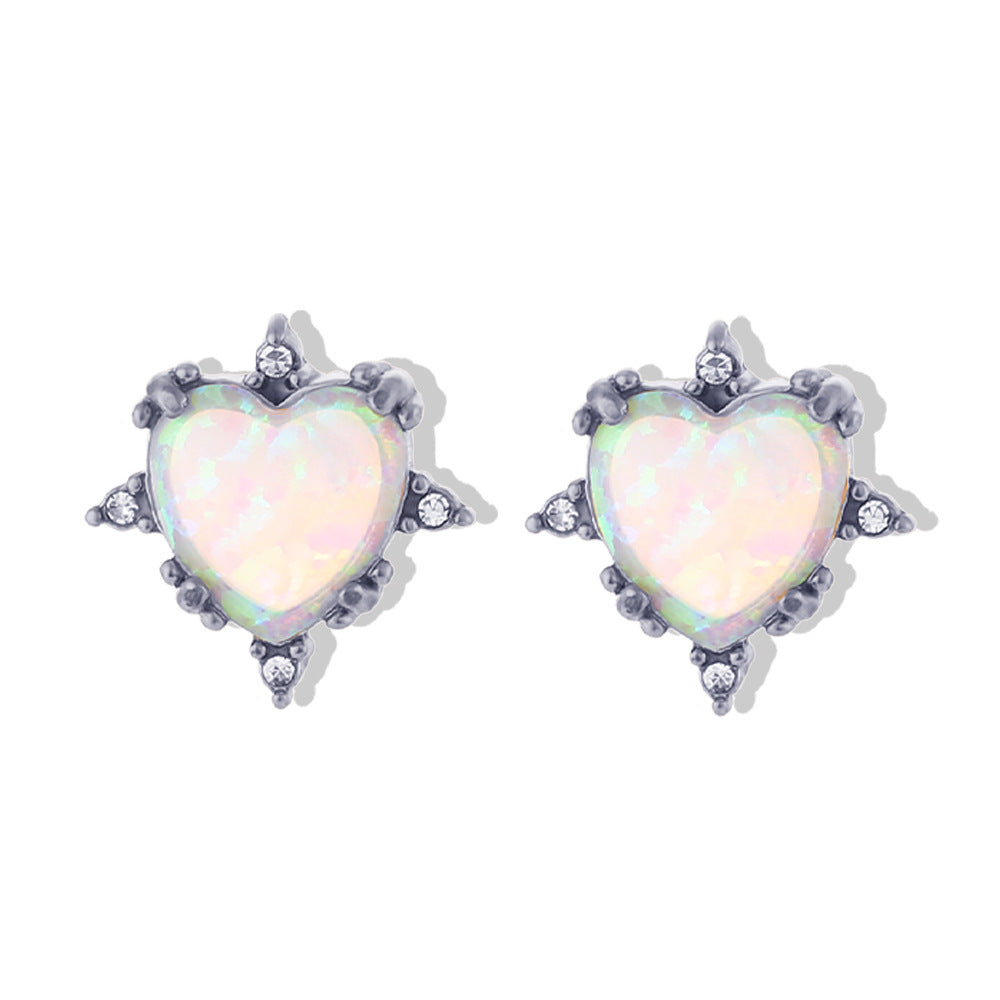 Set Collana Vintage a Forma di Cuore in Acciaio Inossidabile Placcato Oro con Pendente, Orecchini e Bracciale da Donna