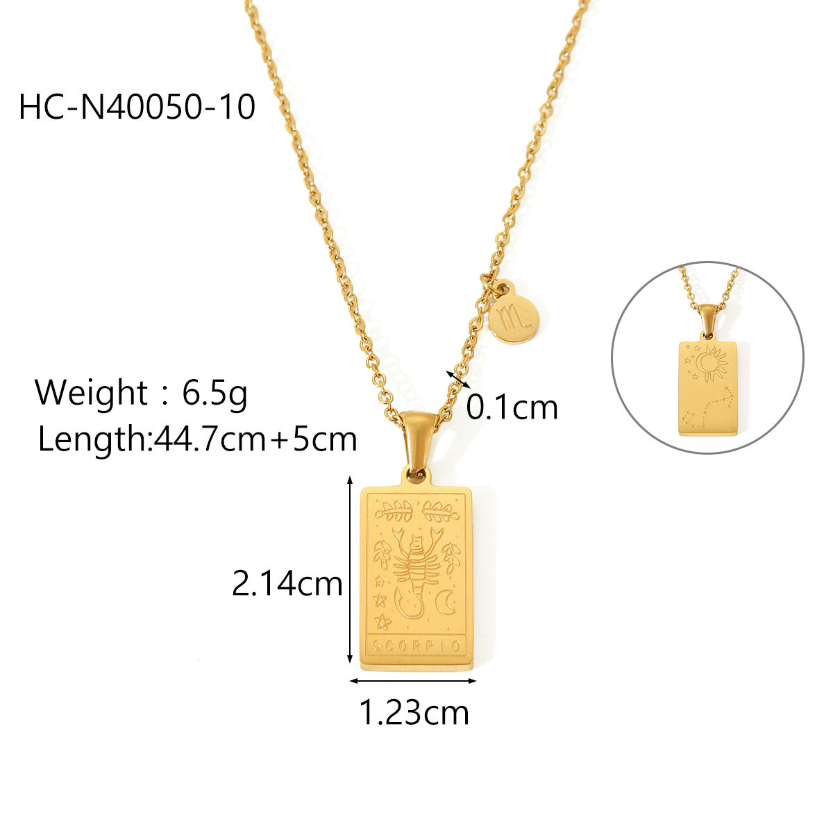 Collana con Ciondolo Costellazione Zodiacale Stile Ins da Donna in Acciaio al Titanio con Finitura Placcata