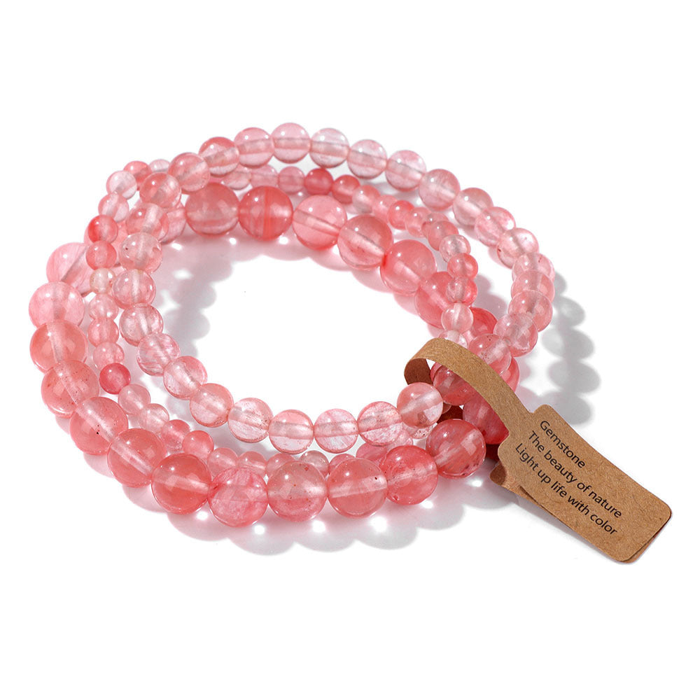 Vintage Minimalist Geometric Stone Beaded Stretch Bracelet Set Unisex Jewelry