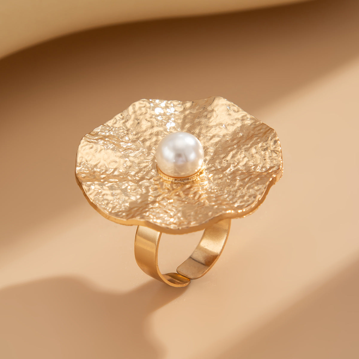 Luxury Elegant Geometric Zinc Alloy Plated Irregular Bowknot Ring Set for Women