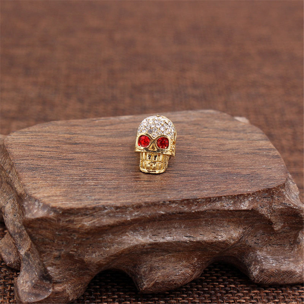 Plated Alloy Rhinestone Charm Bar