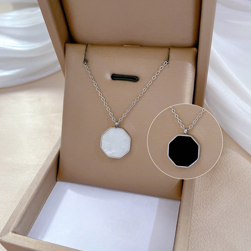 Minimalist Plated Titanium Steel Geometric Collar Necklace Unisex