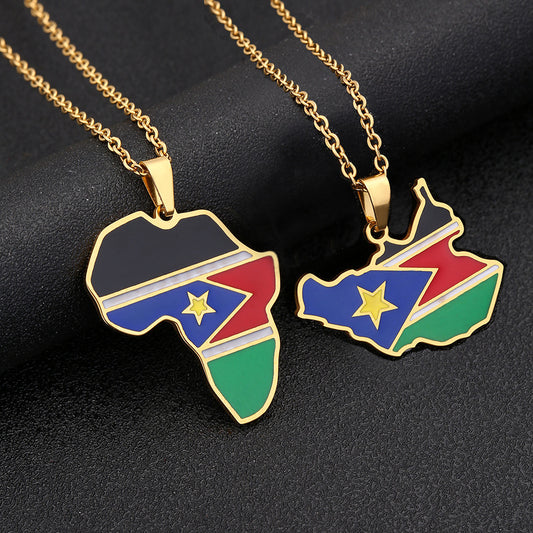 Collana con ciondolo geometrico in acciaio inossidabile con finitura placcata per donna e uomo, catena O alla moda casual per maglione
