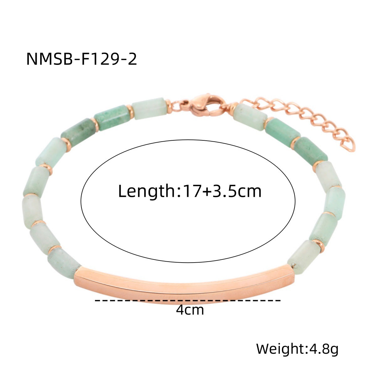 Bracciale da donna in acciaio inossidabile placcato oro 18K con motivo a nodi di bambù, design geometrico rettangolare, stile ufficio minimalista