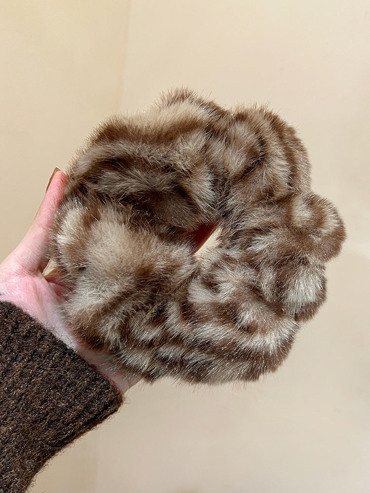 Morbido Elastico per Capelli in Peluche da Donna con Fascia Elastica e Design Rotondo Minimalista per un look Casual e da Ufficio