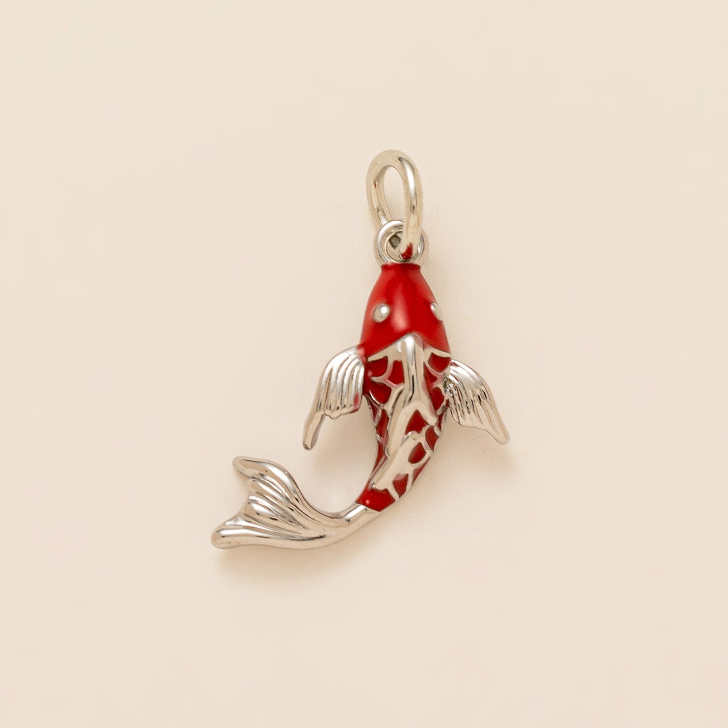 Minimalist Vintage 18K Gold Plated Brass Fish Pendant with Pearl and Cubic Zirconia Charm Bar
