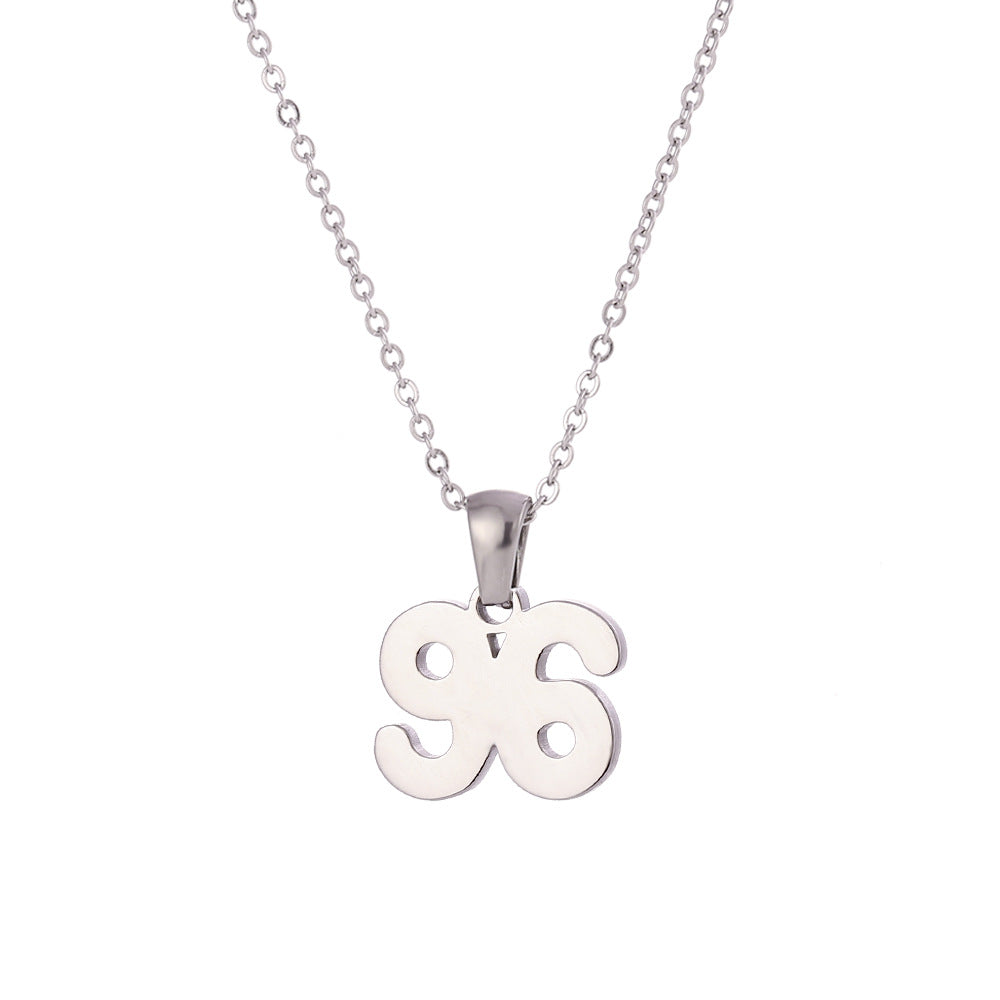 Minimalist Letter Pendant Necklace for Women Stainless Steel with 18K Gold Plating Classic Cut Design