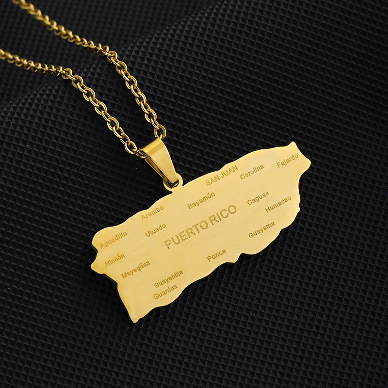 Collar con Colgante de Letra de Acero de Titanio a la Moda con Cadena Cruzada para Unisex Diseño Geométrico Joyería de Acero Inoxidable Galvanizado
