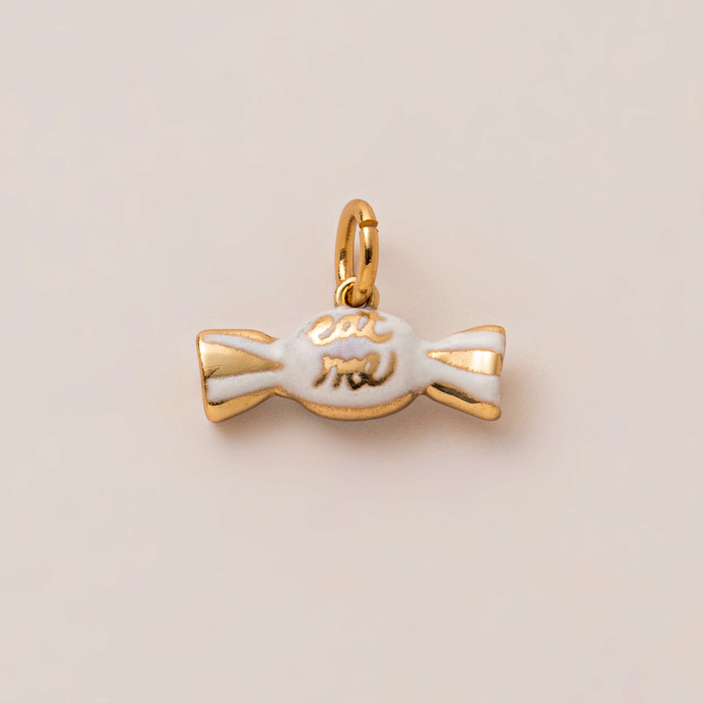 Vintage 18K Gold Plated Round Brass Drip Oil Candy Charm Bar