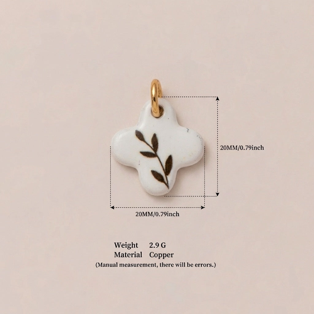 Casual Plated Brass Heart Charm Bar