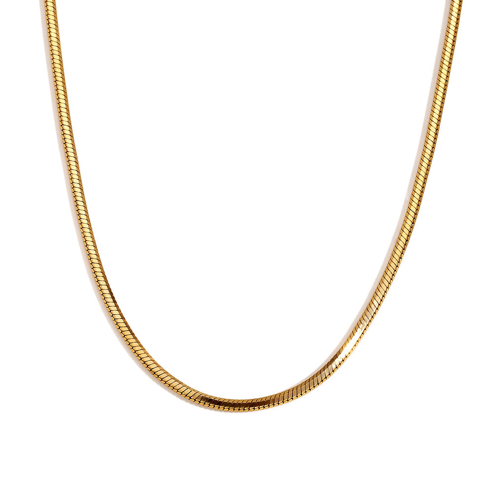 Collana pendente esagonale geometrica minimalista in acciaio inossidabile con placcatura in oro 18 carati da donna