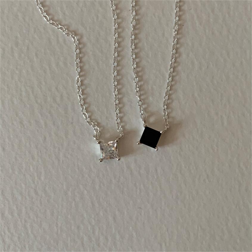 Minimalist Geometric Tulip Pendant Necklace in 925 Sterling Silver with Rhodium Plating on Snake Chain