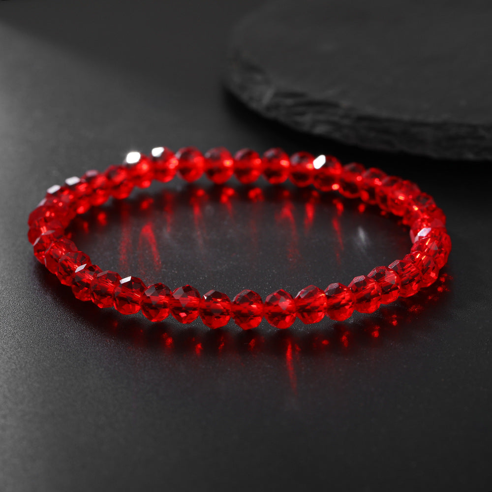 Sweet Elegant Geometric Handmade Crystal Glass Beaded Bracelet for Unisex
