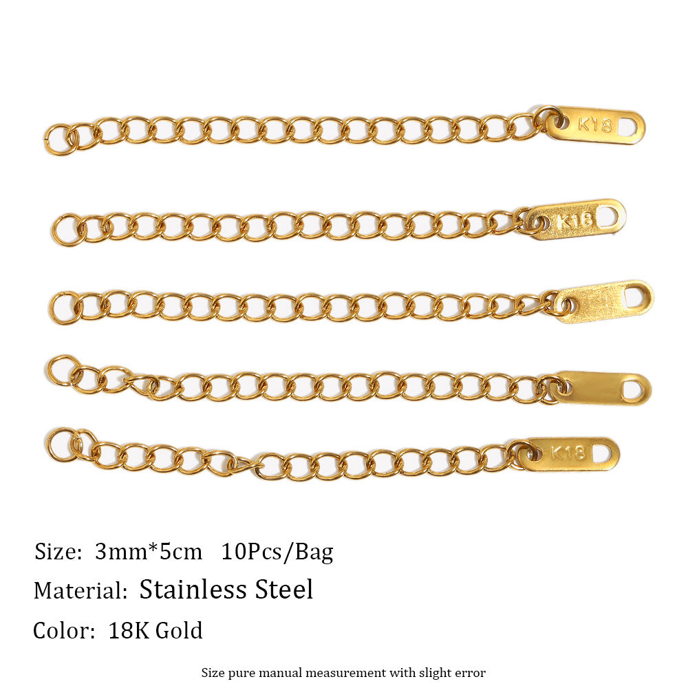 Minimalist Stainless Steel 18K Gold Plated Round DIY Charm Bar Findings