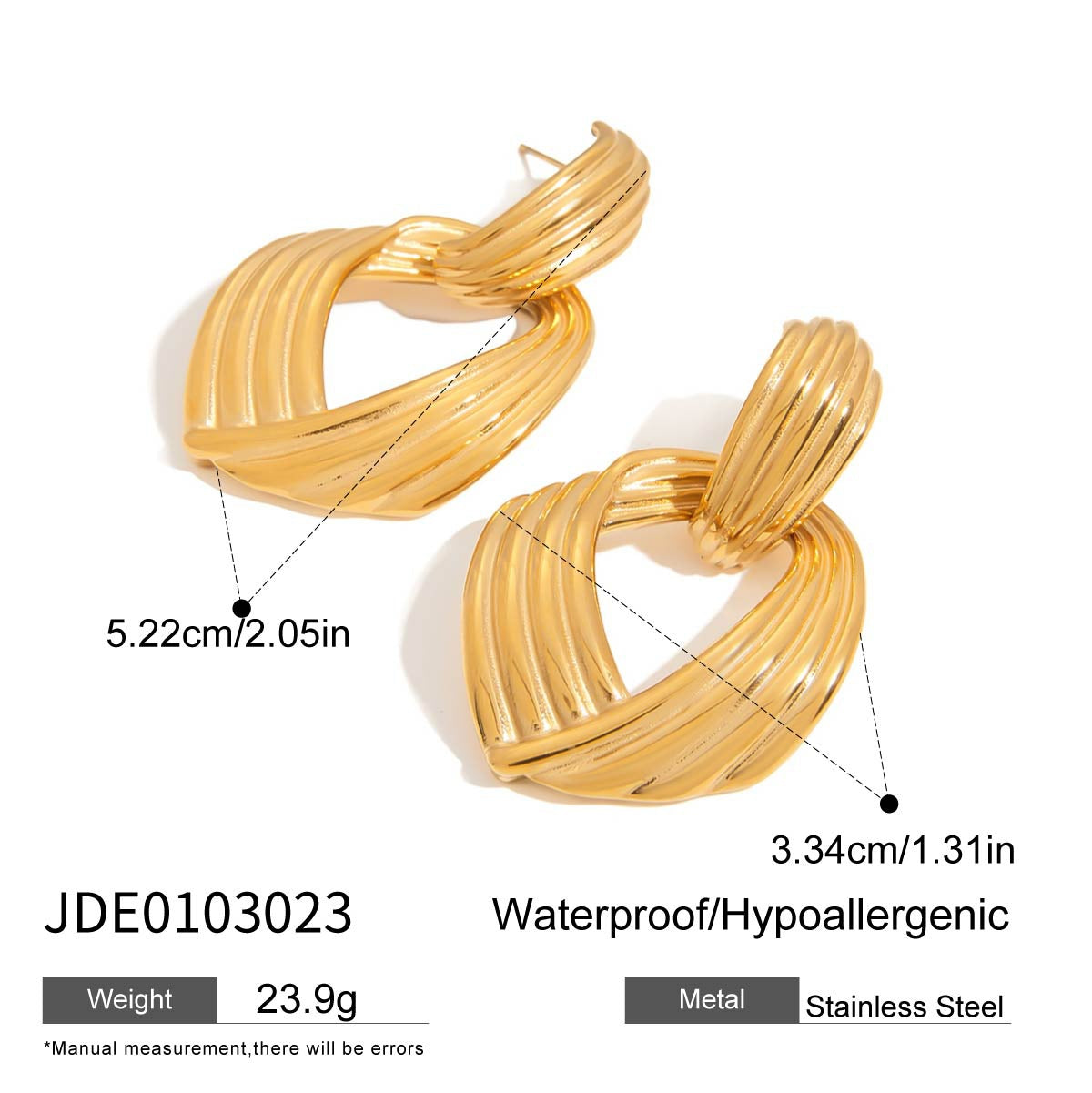Minimalist Geometric Stainless Steel Plated Earrings for Women