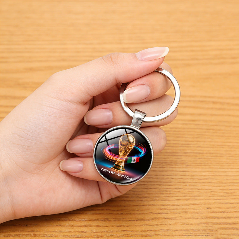 Portachiavi commemorativo in lega di zinco Coppa del Mondo 2026 Regalo creativo