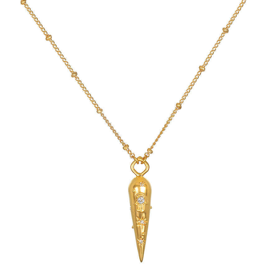 Collana con Pendente Vintage a Forma di Serpente da Donna con Intarsio di Zirconi su Catena in Rame Placcato