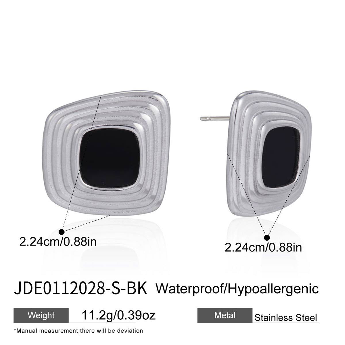 Orecchini da donna in acciaio inossidabile con goccia geometrica a olio, lusso minimalista