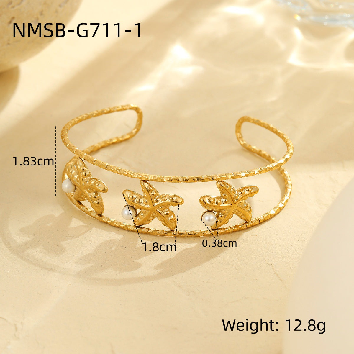 Parure da donna con collana, bracciale, orecchini e anello abbinati in acciaio inossidabile placcato, design geometrico ispirato all'oceano