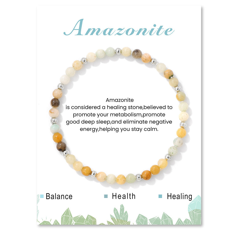 Elegant Sweet Hand-woven Geometric Stone Beaded Bracelet for Women