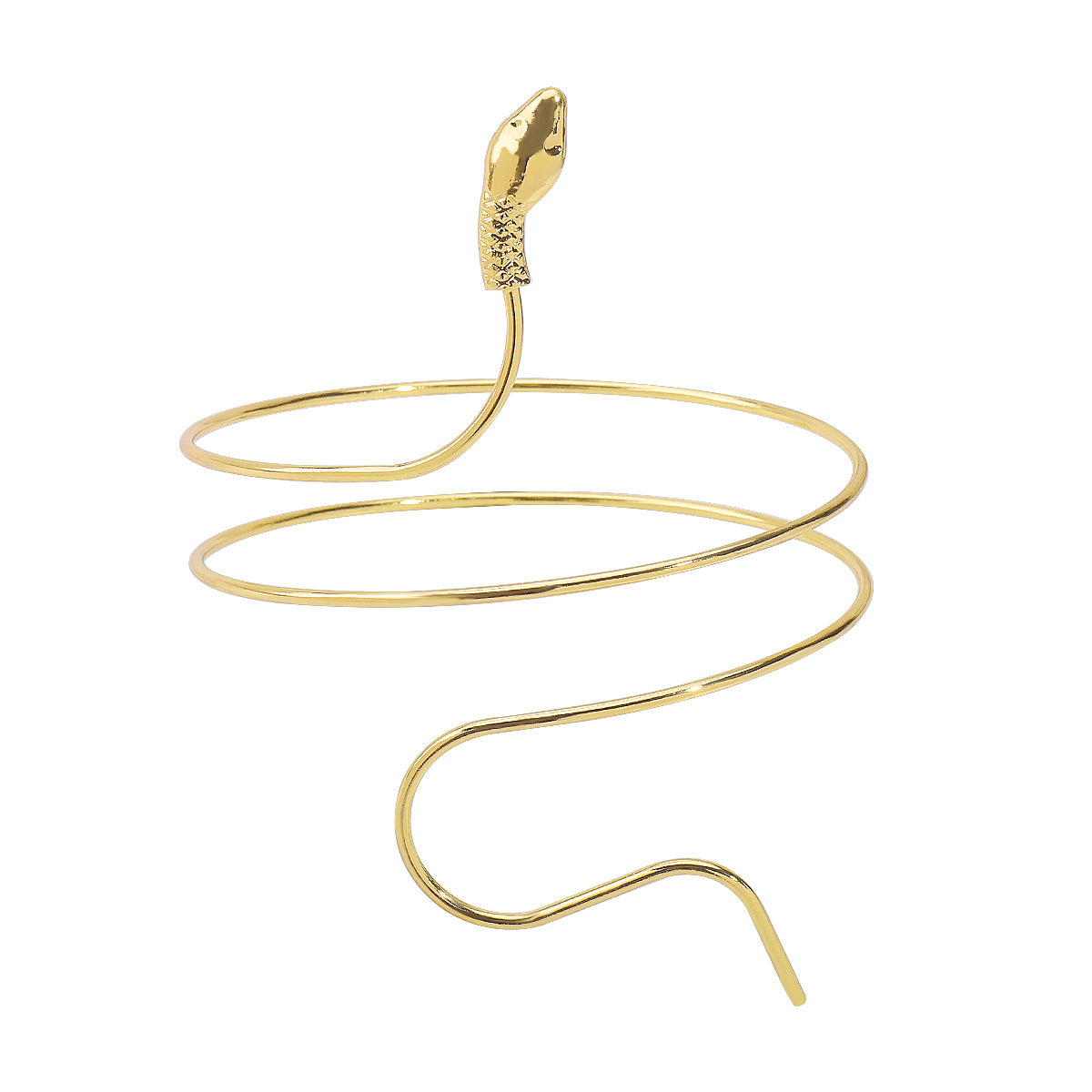 Pulsera de aleación con forma de serpiente geométrica estilo urbano para mujer con acabado chapado