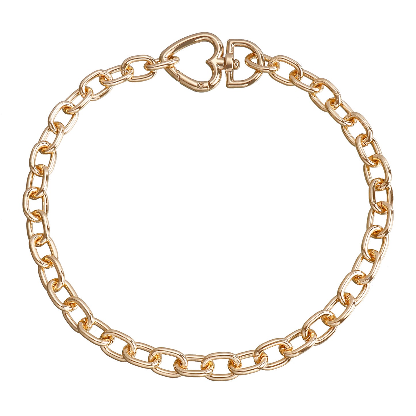 Punk Style Hollow Heart Pendant Necklace for Women with Electroplated Alloy and Geometric Design on Delicate Collar Chain