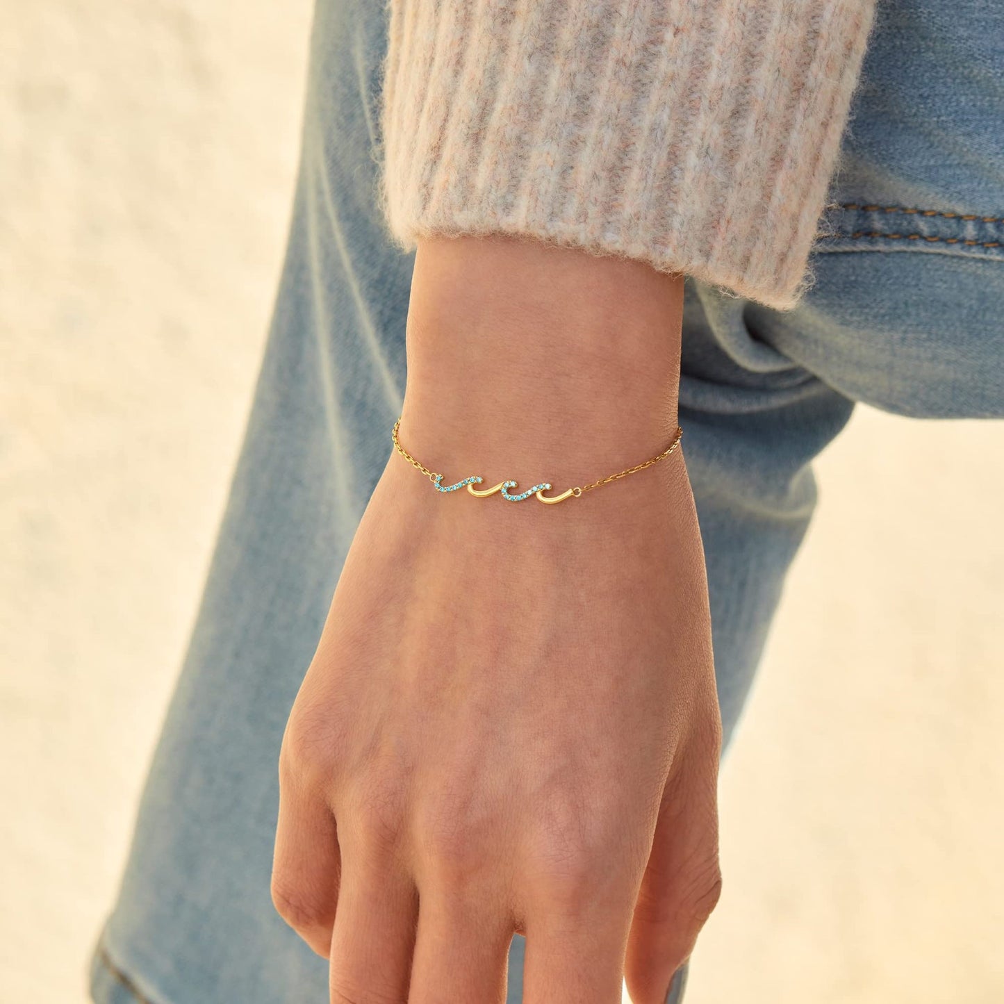 Minimalist Bohemian Geometric Cross Plated Stainless Steel Cable Chain Bracelet for Women