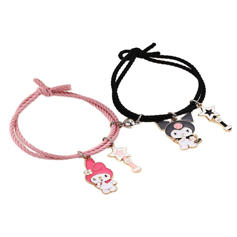 Set di braccialetti per bambini in resina fatti a mano con chiusura magnetica e design a forma di stella, regalo di compleanno per bambine
