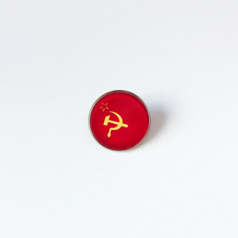Pin de Solapa de Aleación Esmaltado Personalizado con Diseño de Bandera del Mundo para Hombres y Mujeres