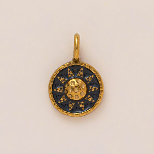 Minimalist Vintage 18K Gold Plated Stainless Steel Plant Floral DIY Charm Bar Shoe Bag Pendant