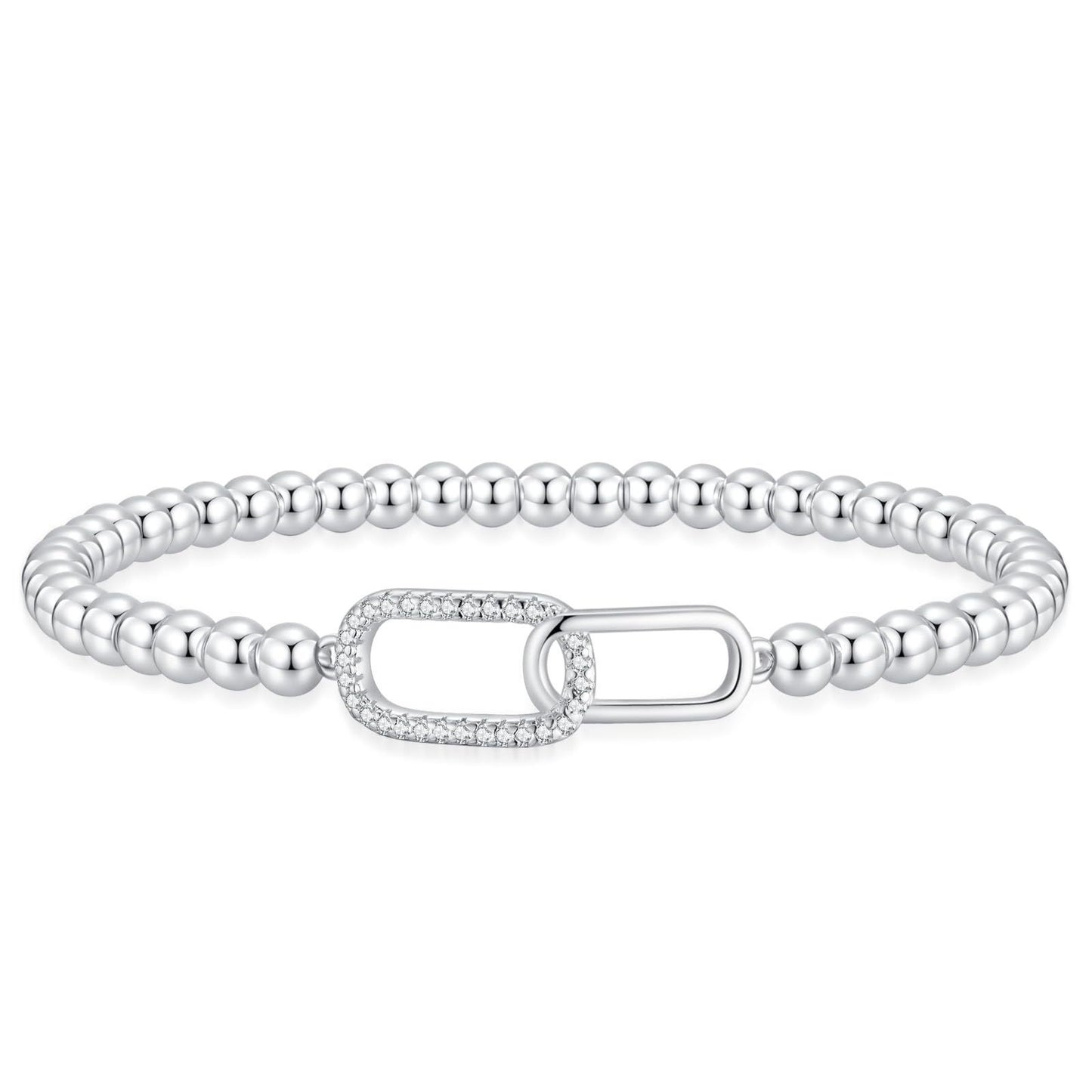 Minimalist Elegant Brass Plated Bow Bracelet for Women Adjustable Beaded Hand Jewelry