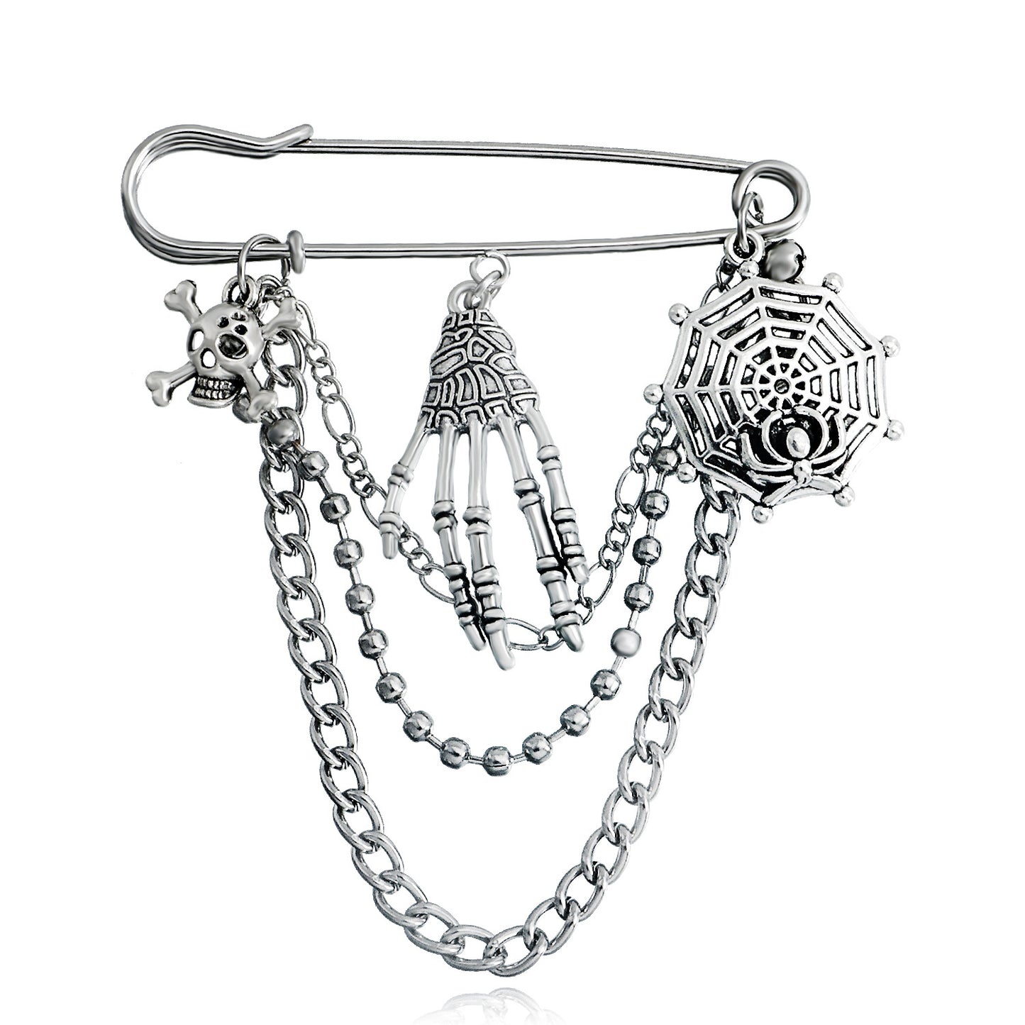 Geometric Fashionable Alloy Brooch with Plated Finish for Women, Eye Motif Decorative Pin for Stylish Streetwear and Office Wear