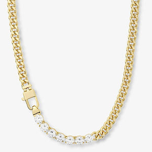 Bracciale Minimalista Geometrico in Acciaio Inossidabile Placcato per Donna con Accenti di Zircone Gioielli Ipoallergenici in Acciaio al Titanio