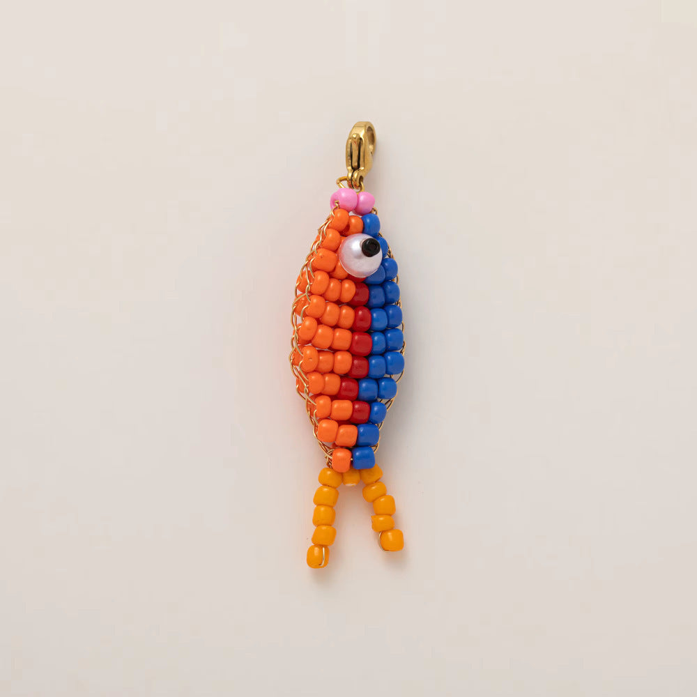 Luxury Casual Geometric Animal Brass Plated Pendant Necklace with Goldfish Conch Starfish Tropical Fish Charms