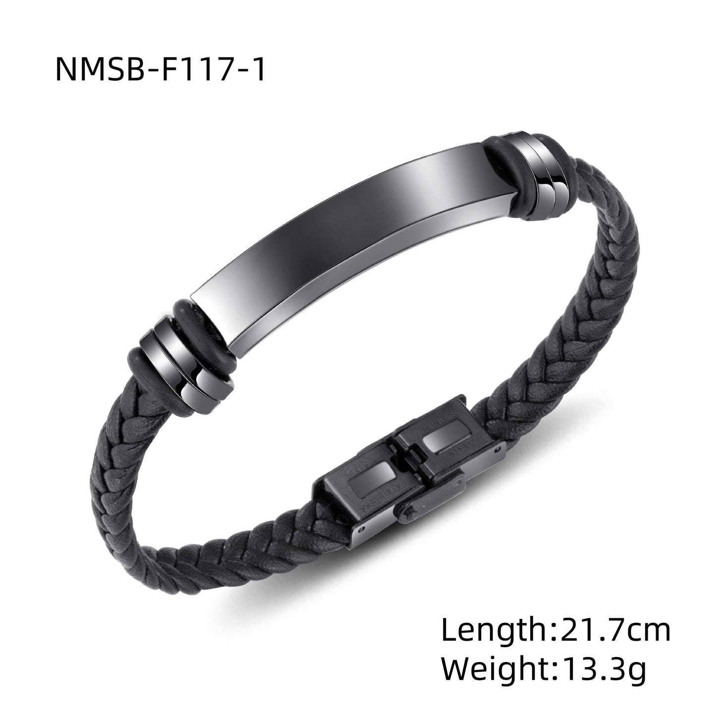 Fashionable Geometric Stainless Steel Braided Bracelet with Plating Finish for Women