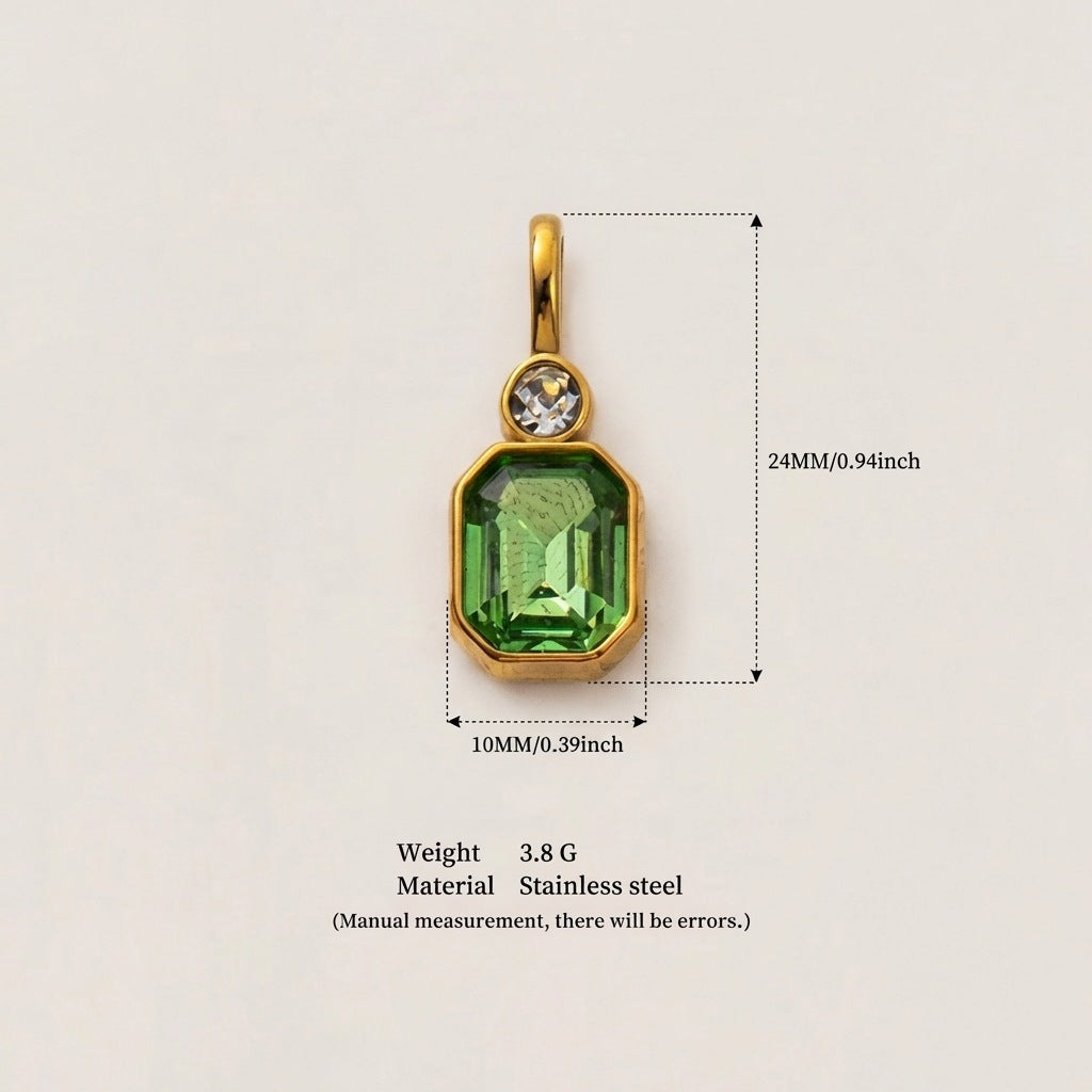 Charm a barra a stella in acciaio inossidabile placcato PVD oro 18 carati vintage