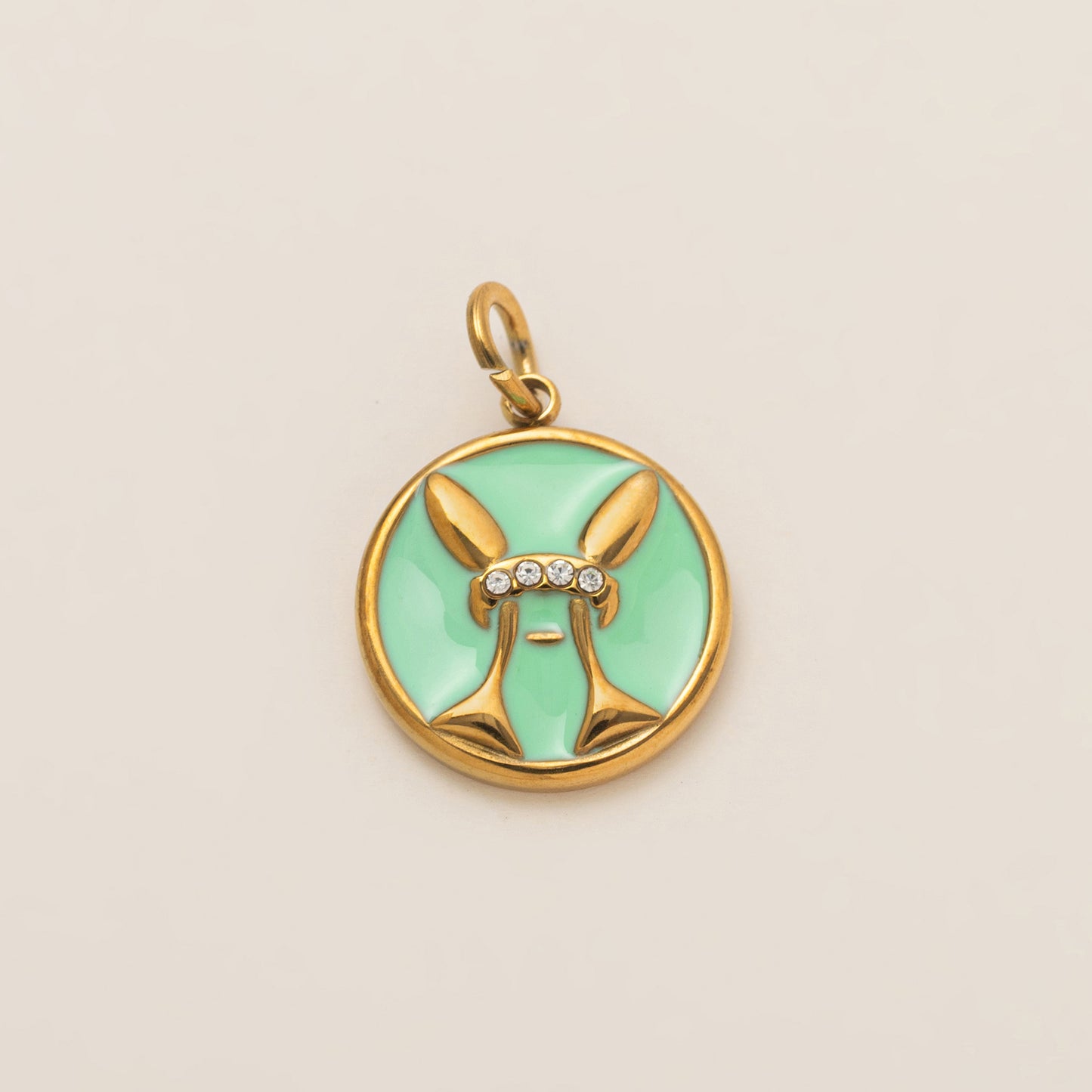 Minimalist Stainless Steel PVD 18K Gold Plated Zodiac Charm Bar