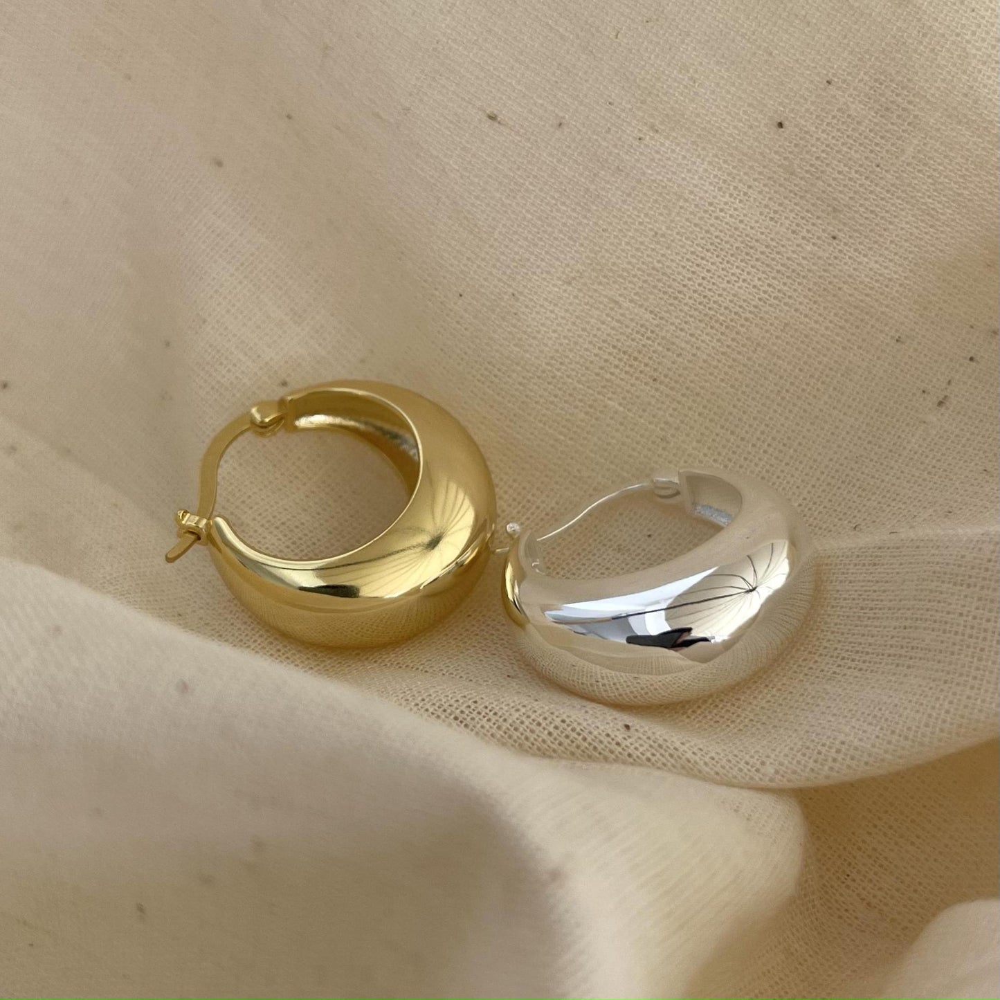 Orecchini a forma di goccia geometrica in argento sterling 925 con placcatura, stile dolce, minimalista e fresco