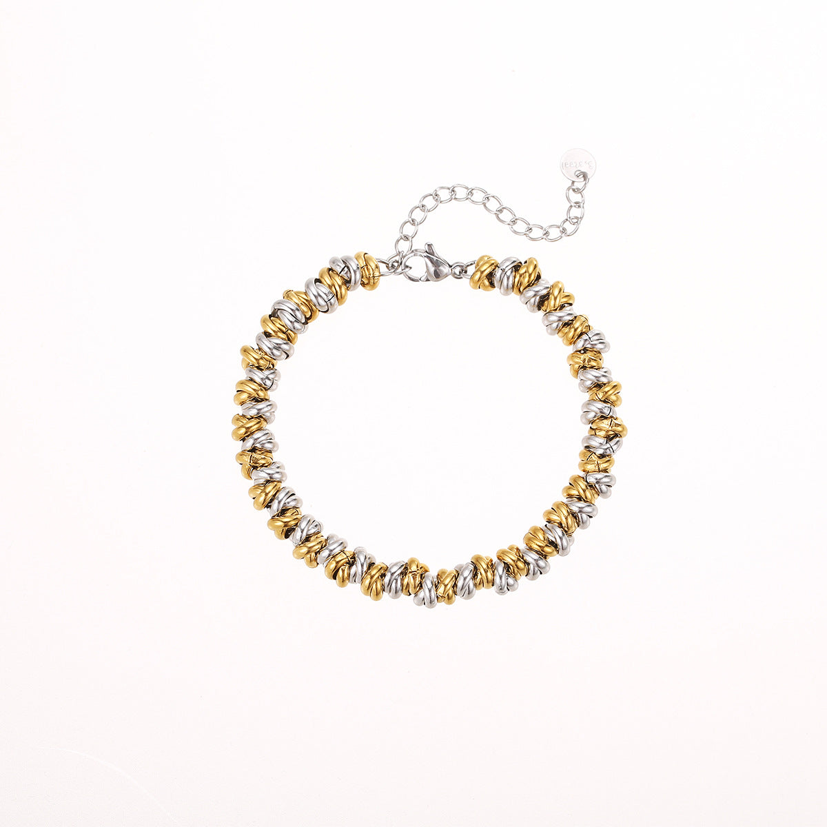 Fashionable Geometric Stainless Steel Plated Bracelet for Women with Chunky Chain Design