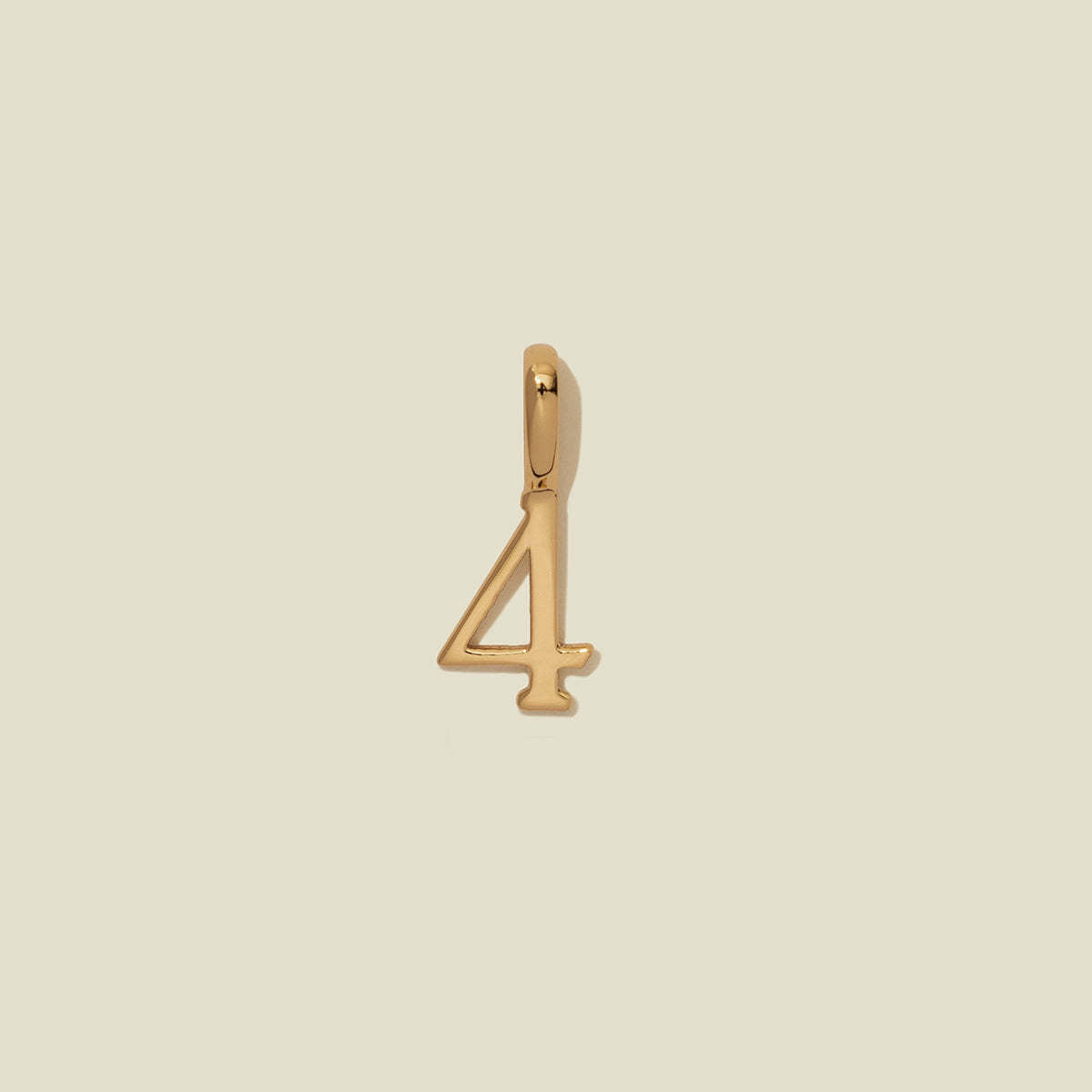 Lucky Angel 18K Gold Plated Square Number Titanium Steel Pendant Necklace for Women
