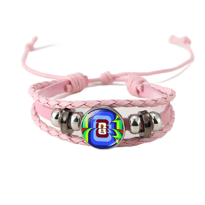 Casual Geometric Plated Leather Bracelet Unisex Fashion Wristband